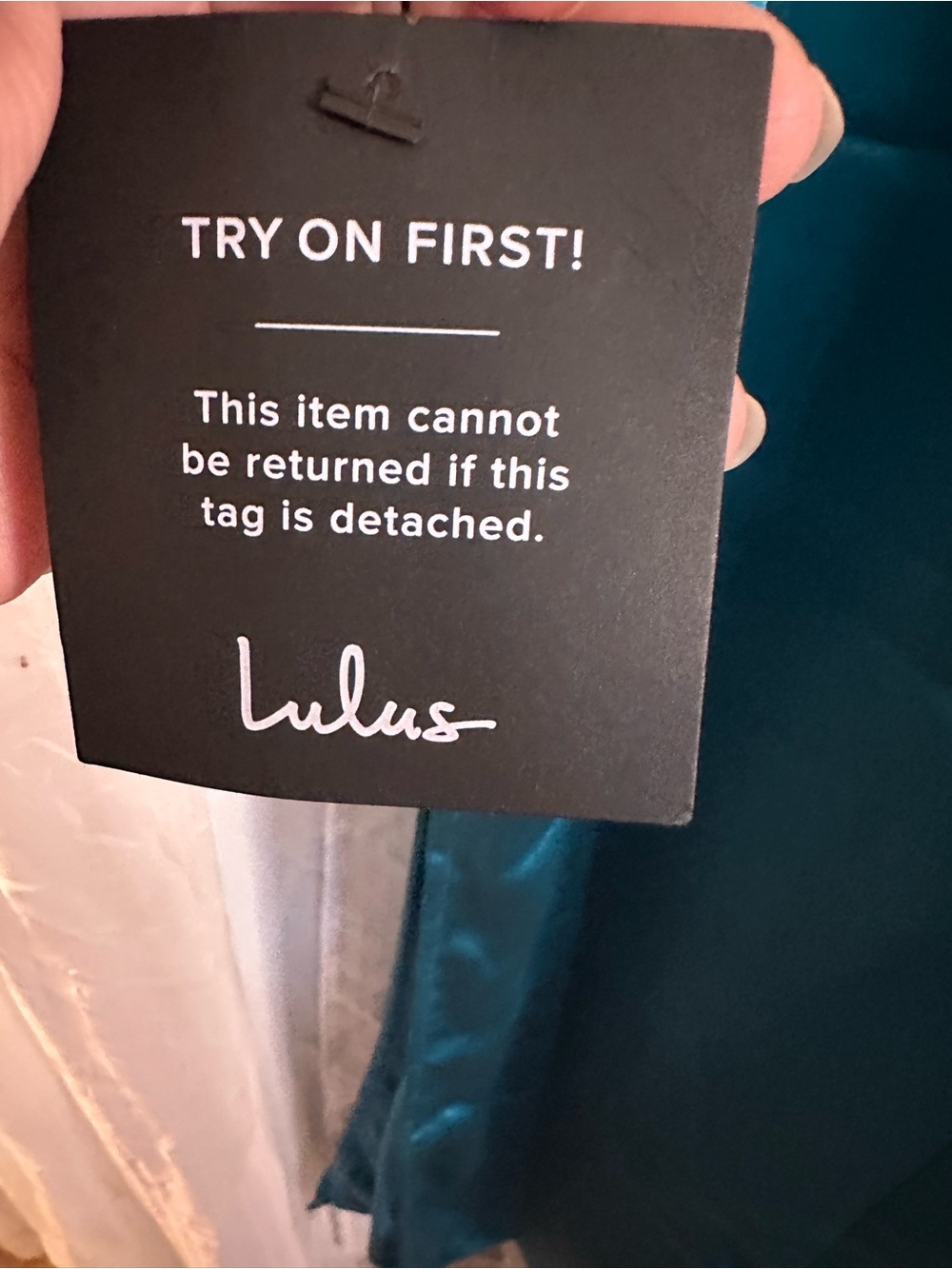 Lulu's Teal Maxi Dress with side slit and adjustable straps. Lined. - Picture 10 of 11